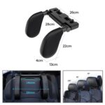 A05 Almohada ajustable para asiento de cojín para descanso del cuello de espuma con memoria en forma de U para coche con gancho y soporte para teléfono móvil, A05 (Grey) - Imagen 3