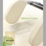 A05 Almohada ajustable para asiento de cojín para descanso del cuello de espuma con memoria en forma de U para coche con gancho y soporte para teléfono móvil, A05 (Grey) - Imagen 4