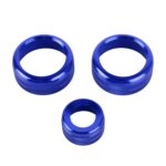 Caja de perilla de aire acondicionado de metal para automóvil de 3 piezas para BMW X1 / X2 / GT, For BMW X1 / X2 / GT (Blue)