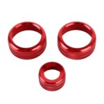 Caja de perilla de aire acondicionado de metal para automóvil de 3 piezas para BMW X1 / X2 / GT, For BMW X1 / X2 / GT (Red)