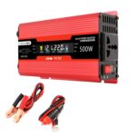 CARMAER UNIVERSAL 12V TO 220V 500W Muestra LCD inversor Convertidor de energía doméstico