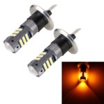 1 par de luces antiniebla LED para coche H1 DC12V / 5W con 42LEDs SMD-2016 cuentas de lámpara, H1 (Yellow Light)