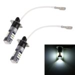 1 par de luces antiniebla LED para coche H3 DC12V / 5W con 42LEDs SMD-2016 cuentas de lámpara, H3 (White Light)