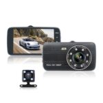 D910 4 pulgadas 1080p HD Visión nocturna Dual Record Grabador de conducción