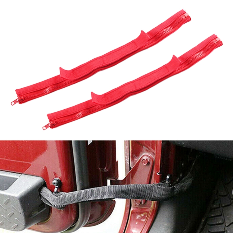 CRP5007R.jpg Correa de cuerda trenzada con límite de puerta larga para coche para Jeep Wrangler, Long (Red) - Imagen 1