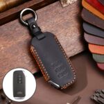 Funda protectora para llave de cuero de vaca Hallmo para KIA, For KIA (Black)