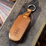 Funda protectora para llave de cuero de vaca Hallmo para KIA, For KIA (Brown) - Imagen 4