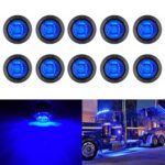 10 PCS MK-009 3/4 pulgadas Coche / Camión 3LEDs Luces indicadoras de posición lateral Lámpara de bombilla, MK-009(Blue Light)
