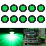 10 PCS MK-009 3/4 pulgadas Coche / Camión 3LEDs Luces indicadoras de posición lateral Lámpara de bombilla, MK-009(Green Light)