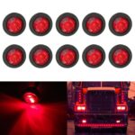 10 PCS MK-009 3/4 pulgadas Coche / Camión 3LEDs Luces indicadoras de posición lateral Lámpara de bombilla, MK-009(Red Light)