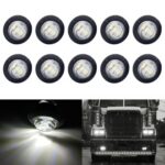 10 PCS MK-009 3/4 pulgadas Coche / Camión 3LEDs Luces indicadoras de posición lateral Lámpara de bombilla, MK-009(White Light)