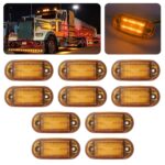 10 PCS MK-019 Coche / Camión 6LEDs Luces indicadoras de posición lateral Lámpara de bombilla, MK-019 (Yellow Light)