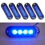 5 PCS MK-087 Coche / Camión 4LEDs Luces indicadoras de posición lateral Lámpara de bombilla, MK-087(Blue Light)
