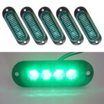 5 PCS MK-087 Coche / Camión 4LEDs Luces indicadoras de posición lateral Lámpara de bombilla, MK-087(Green Light)