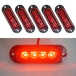 5 PCS MK-087 Coche / Camión 4LEDs Luces indicadoras de posición lateral Lámpara de bombilla, MK-087(Red Light)