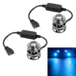 1 par de faros delanteros LED de aleación de aluminio para automóvil H7 27W / DC12V, H7 (Blue Light)