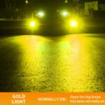 1 par de faros delanteros LED de aleación de aluminio para automóvil H7 27W / DC12V, H7 (Gold Light) - Imagen 2