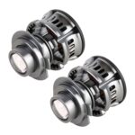 1 par de faros delanteros LED de aleación de aluminio para automóvil H7 27W / DC12V, H7 (Gold Light) - Imagen 3
