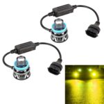 1 par de faros LED intermitentes de aleación de aluminio para coche H11 27W / DC12V, H11 Flashing (Gold Light)