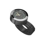Reloj de cuarzo con manillar para motocicleta, 2 uds., 22-25mm, con cerradura, Quartz Watch (Black)