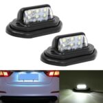 2 uds MK-257 coche furgoneta autobús remolque luz trasera LED luz lateral 12-30V 6LED luz de matrícula, MK-257 (Black)