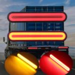 Remolque de camión de servicio pesado 2 PCS 100LED Guía de luz Luz de freno de dos colores