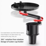 Portavasos de agua con rotación de 360 grados para coche, mesa de comedor multifuncional - Imagen 3