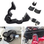 Cerradura de manija de acelerador de aleación de aluminio para motocicleta, Throttle Handle Lock (Black)