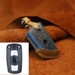 Para BMW Blade Style Car Funda protectora para llave de cuero de vaca, versión de dos llaves, For BMW, Two Keys Version
