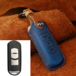 Para Mazda Old Style Hallmo, funda protectora para llave de cuero de vaca para coche, versión de tres llaves, For Mazda Old Style