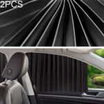 2 uds., cortinas parasol para coche, cubierta para parabrisas para el asiento trasero, Rear Seat, Black
