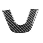 Etiqueta engomada decorativa de la barbilla del volante del coche de fibra de carbono para Dodge Challenger 2015 hasta ahora, conducción a la izquierda