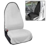 Funda de asiento antideslizante impermeable universal para coche, White