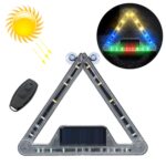 Luz triangular para coche, señal de advertencia, luz estroboscópica de carga Solar, luz de guardabosques de emergencia