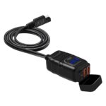 Adaptador de toma de corriente de cargador USB de doble puerto súper rápido Universal para coche con voltímetro Digital LED - Imagen 2