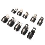 10 abrazaderas de tubo de goma para coche, abrazaderas de acero inoxidable, tamaño: 7/4 pulgadas (44 mm)