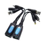 2 piezas Anpwoo 500PVA empalmables 3 en 1 alimentación + vídeo + audio Balun HD-CVI / AHD / TVI transceptor trenzado pasivo