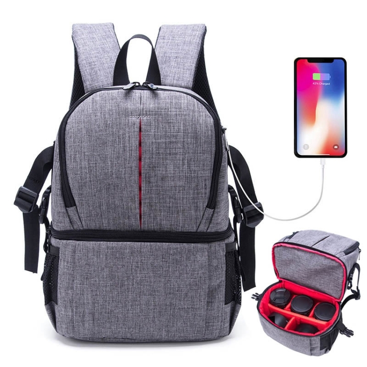 DAC1721R.jpg Mochila multifuncional impermeable de nailon para hombro, funda acolchada a prueba de golpes para cámara, bolsa para cámaras Nikon, Canon, DSLR - Imagen 1