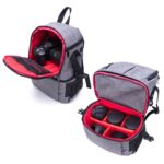 Mochila multifuncional impermeable de nailon para hombro, funda acolchada a prueba de golpes para cámara, bolsa para cámaras Nikon, Canon, DSLR - Imagen 3