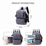 Mochila multifuncional impermeable de nailon para hombro, funda acolchada a prueba de golpes para cámara, bolsa para cámaras Nikon, Canon, DSLR - Imagen 4