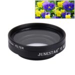 JUNESTAR para Xiaomi Xiaoyi Yi II 4K Cámara de acción deportiva Filtro UV profesional de 37 mm + Tapa protectora de lente