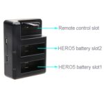 Cargador de Baterías Dual + Cargador de Mando a Distancia con Cable USB para GoPro HERO7 Black /6 /5 (AHDBT-501), Pilas no incluidas, Battery+Remote Control Charger - Imagen 4