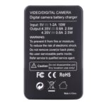Cargador de baterías dual de pantalla LCD AHDBT-501 para GOPRO HERO5 con capacidad de carga de pantalla - Imagen 3