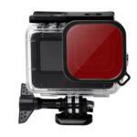 Estuche impermeable + Carcasa trasera táctil + Filtro de lente púrpura rojo rosa para GoPro HERO9 Black - Imagen 4