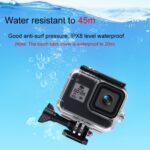 Funda impermeable de 45 m + tapa trasera táctil + filtro de lente púrpura rojo rosa para GoPro HERO8 Black - Imagen 3