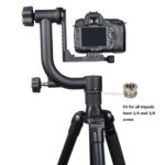 YELANGU Cabezal de trípode cardán horizontal de 360 grados para cámaras domésticas DV y SLR, YLG0401E - Imagen 5