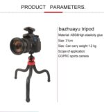 Mini trípode flexible con forma de pulpo y abrazadera para teléfono para iPhone, Galaxy, Huawei, GoPro, Insta360, DJI y otras cámaras de acción - Imagen 4