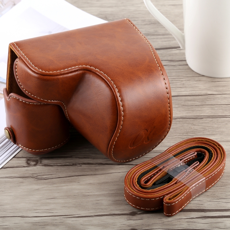 DCA0618Z.jpg Funda de cuero PU para cámara de cuerpo completo con correa para Sony A6300, For Sony A6300 - Imagen 1
