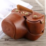 Funda de cuero PU para cámara de cuerpo completo con correa para Sony A6300, For Sony A6300 - Imagen 4