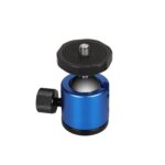 Mini cabezal de bola de metal panorámico con rotación de 360 grados para cámaras DSLR y digitales, Blue